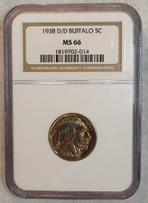 1938-D/D Buffalo Nickel MS 66 NGC Graded picture
