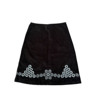 NWT Anthropologie Odille Women's A-Line Skirt Suede Cut Out Detail Size 2 picture