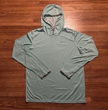 Patagonia Capilene Cool Daily Hoodie Mens Medium Green Excellent Sun Shirt picture