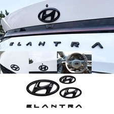 Fit For Hyundai Elantra 2025-2026 Glossy Black Front Rear Logo Emblem Badge 10X picture
