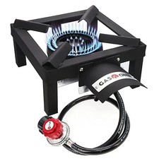 GasOne High Pressure Single Propane Burner - Outdoor Cooking with Heat Shield picture