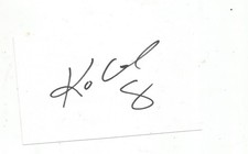 KOBE BRYANT VINTAGE RARE SIGNED INDEX CARD(HAS NOT BEEN CERTIFIED) picture