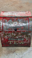 Vintage Jewett and Sherman Co Tea Tin   19”x 18” x 9”  Circa 1900-1920 Milwaukee picture