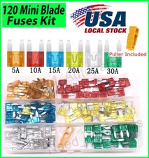 120x Mini Car Fuse Assortment Assorted Kit Blade Set Auto Truck Automotive ATM picture