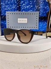 Gucci GG D2914 Women's brown Frame Cat-Eye Sunglasses 65 12-140 picture