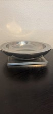 AUTHENTIC 1970s–1980s Michael Graves signed aluminum centerpiece pedestal bowl. picture
