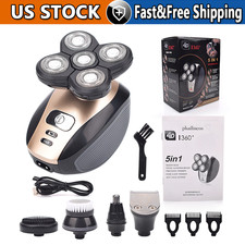 5-in-1 Rotary Electric Shaver 4D Rechargeable Bald Head Hair Beard Trimmer Razor picture