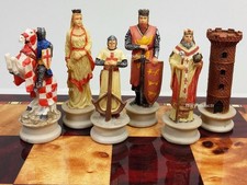 Medieval Times Crusades Chess Men Set Arabians vs Christians Crusade NO Board picture