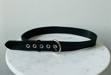 Coach Factory Soho GrommetBelt FS3980 Womens MBlack Silver D-Ring 1.5
