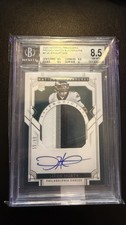 2020 Panini National Treasures Jalen Hurts Prodigy Patch Auto RC /99 BGS 8.5 picture