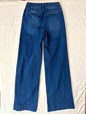 Altar'd State Teens Juniors Wide-Leg Jeans Size 1 Blue Solid Denim picture
