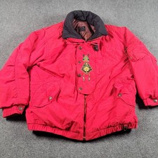 Bogner Ski Jacket Mens 38-R Red Boomer Embroidered Patch Vintage Style picture