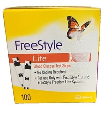 FreeStyles Lites Blood Glucose Diabetic Test Strips~100 CT~1/28+~$39.48~FR SHIP picture
