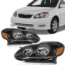 SCITOO Headlight Assembly Toyota Corolla 2003-2008 Pair Headlamps OE8111002190 picture