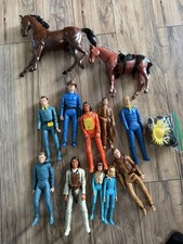Vintage Lot Marx Toys Best of The West Johnny 10 Figures 2 Horses Accessories picture