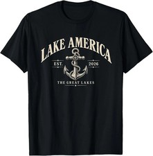 Lake America EST 2026 Vintage Lake America Unisex T-Shirt picture