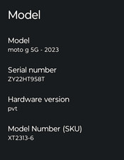 Tiktotok installed Moto G 5G 2023 4/64GB Memory 6.5