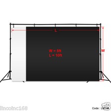 Black + White Photography Backdrop Photo Stand Muslin Kit picture