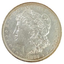 1882-O/S Morgan Silver Dollar (AU Details) picture