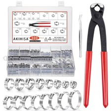 300pcs Stainless Steel Hose Clamps Assortment Kit, 16 Sizes 5.3-36.1mm for Autom picture