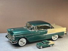 ERTL 1955 Chevrolet Bel Air Hardtop Green/Cream 1:18 Die Cast with 1:64 Car picture