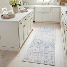 SAFAVIEH Tulum Collection Runner Rug - 2' X 8', Ivory & Turquoise, Moroccan Boho picture