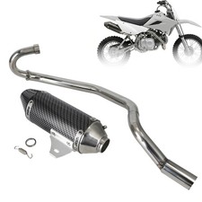 Full Muffler Exhaust Pipe Kits for KLX110 KLX110L 2002-2026 Carbon Fiber Pattern picture