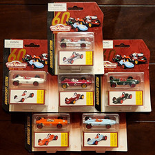 Majorette 60th Anniversary Ed. 1/64 Diecast Race Car Lot, Collectible 6 Pack. picture
