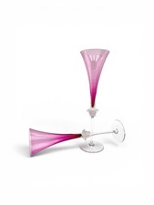 Rosenthal × Versace Medusa Lumiere Rose - Champagne Flutes, Set of 2 *IN BOX* picture