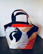 Japan Upcycled Vintage Kimono Obi Handbag Retro Japanese Style Silk Tote picture