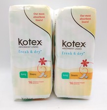 Vintage 2009 Kotex Lightdays Liners Long Wrapped 16 Count (2 Pack) picture