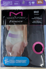 Maidenform Women's Flexees Shapewear Briefs, Cool Comfort Black Size 3XL FP0051 picture