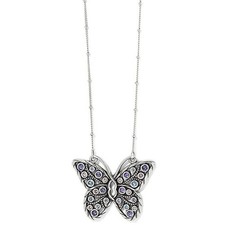 Brighton Halo Gems Monarch Butterfly Necklace Style JM7564 $78 picture