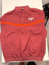 Nike Virginia Tech Hokies Clima-FIT 1/4 Zip Pullover Jacket Large VT NCAA picture