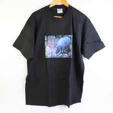 NWOT Vtg Hanes Beefy-T Adult XL Black Rhino Graphic Short Sleeve T-Shirt picture