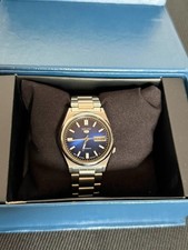 Vintage Seiko 5 Automatic Mens Watch Blue Dial Day Date Box Set - 7009 picture