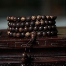 Natural Brunei old material Agarwood 6mm*108pcs strings Buddha beads rosary bead picture