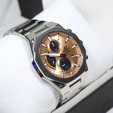 Casio Edifice Solar Salmon Dial Chronograph Men's Solar Watch EFS-S570D-5AUEF picture