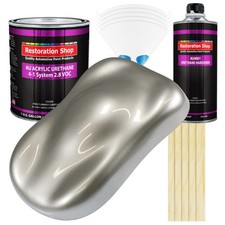 Restoration Shop Pewter Silver Metallic Acrylic Urethane Gallon Kit Auto Paint picture