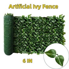 6ft Artificial Hedge Faux Ivy Leaves Privacy Fence Panel Screen Home Wall Decor picture