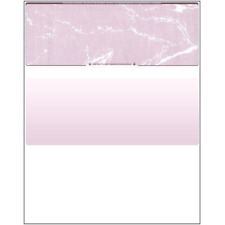 25 Blank Check Stock Paper - Check on Top - Burgundy picture
