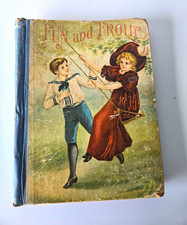 1892 Fun and Frolic Stories and Poems D Lothrop Antique Childrens Book Worn picture