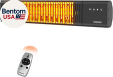 1500W Electric Patio Heater, IP65 Waterproof, Remote, Fast Heating, 4 Heat Level picture