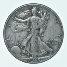 1945-P Walking Liberty Half Dollar CIRC VG+ 90% Silver picture