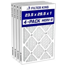 Filter King 23.5x29.5x1 Air Filter MERV 8, AC Furnace Filters (4-Pack) picture