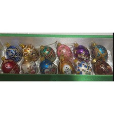Joan Rivers QVC Fabergé Inspired Hand Painted Glass Egg Christmas Ornaments 12 picture