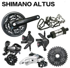 Shimano Altus M310 3x8 Speed Groupset 7pcs Shifter Derailleur Crank Cassette MTB picture