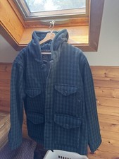 NWOT Filson Mackinaw Wool Hooded Cruiser Jacket Green Black Plaid Size L picture
