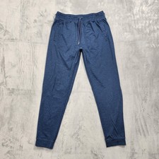 Dip Pants Womens M Blue Heathered Jersey Jogger Elastic Waist Stretch Lounge picture