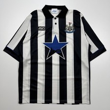 Vintage 1993-95 Asics Newcastle United Home Futbol Soccer Jersey Kit Mens XL U.K picture